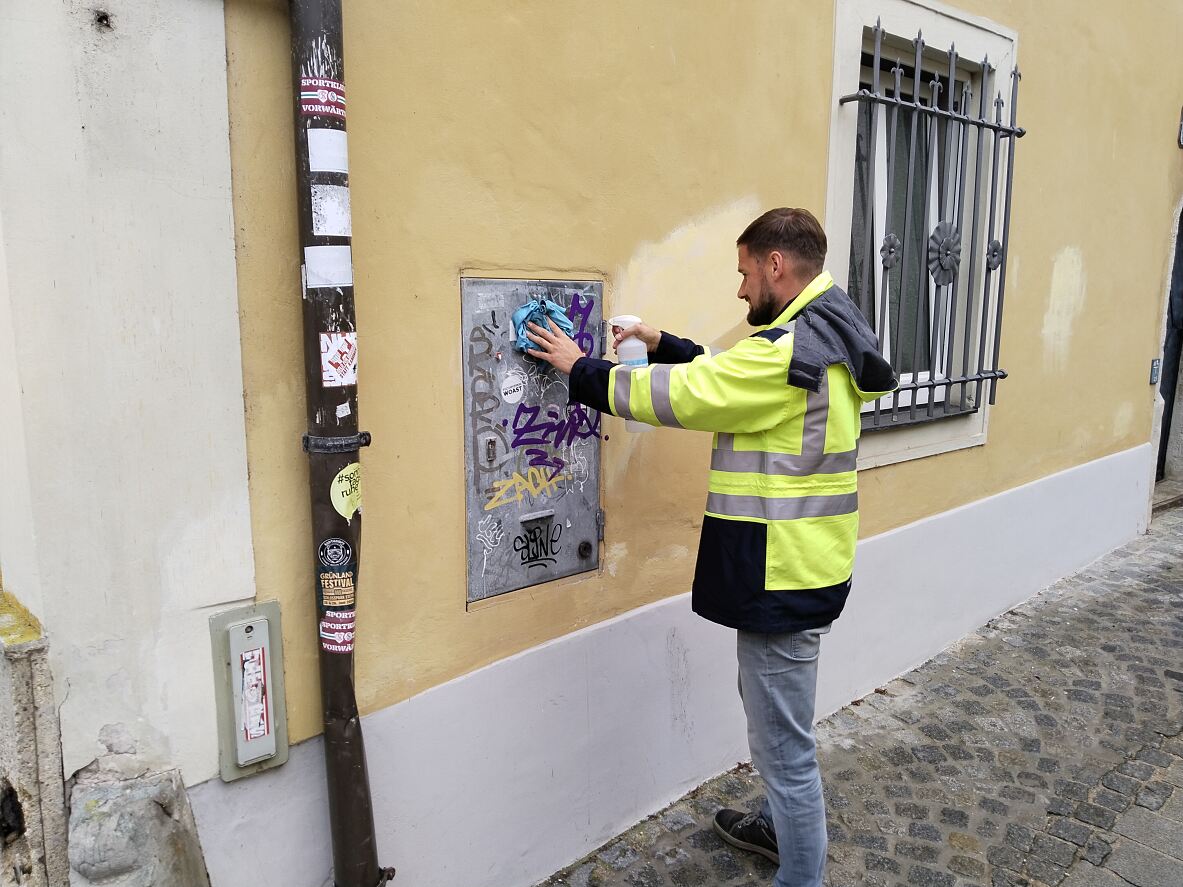 Steyr Verteiler Graffiti